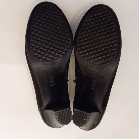 Aerosoles Heelrest Black Suede Ankle Boots Womens US 9 M Booties Polka Dot Style - Picture 9 of 9